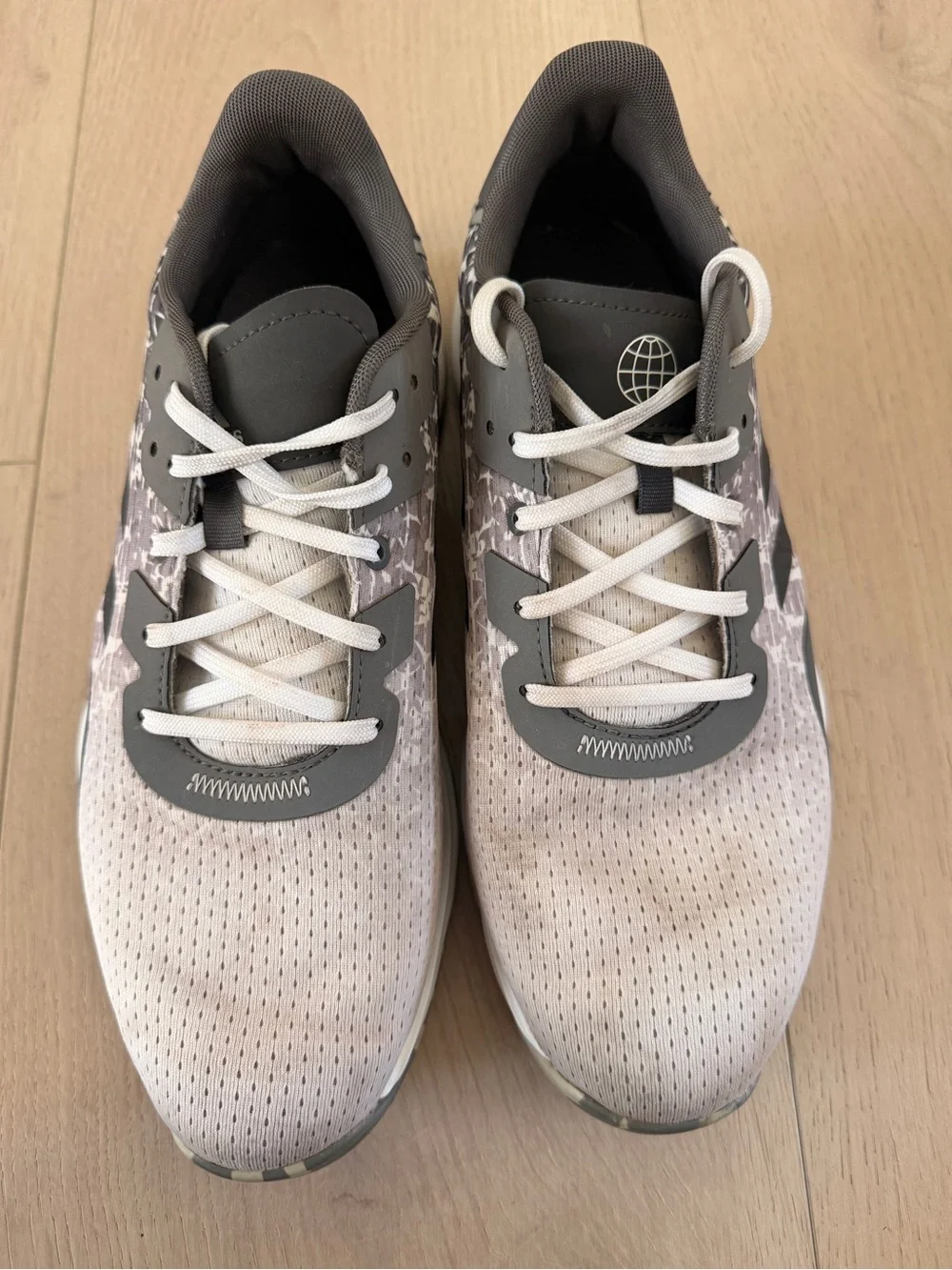 adidas Gray and White Men's Athletic Running Shoes
